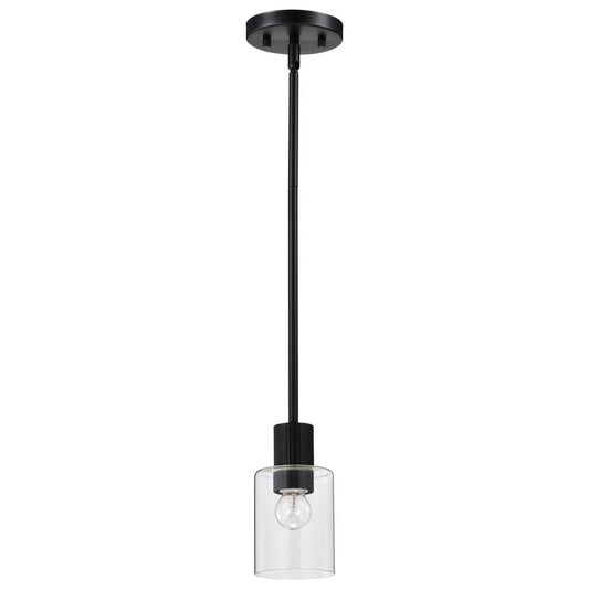 Satco 60-8064 Fixture Clarksville - 5 Inch Mini Pendant Matte Black