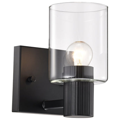 Satco 60-8061 Fixture Clarksville - 1 Light Vanity Matte Black with
