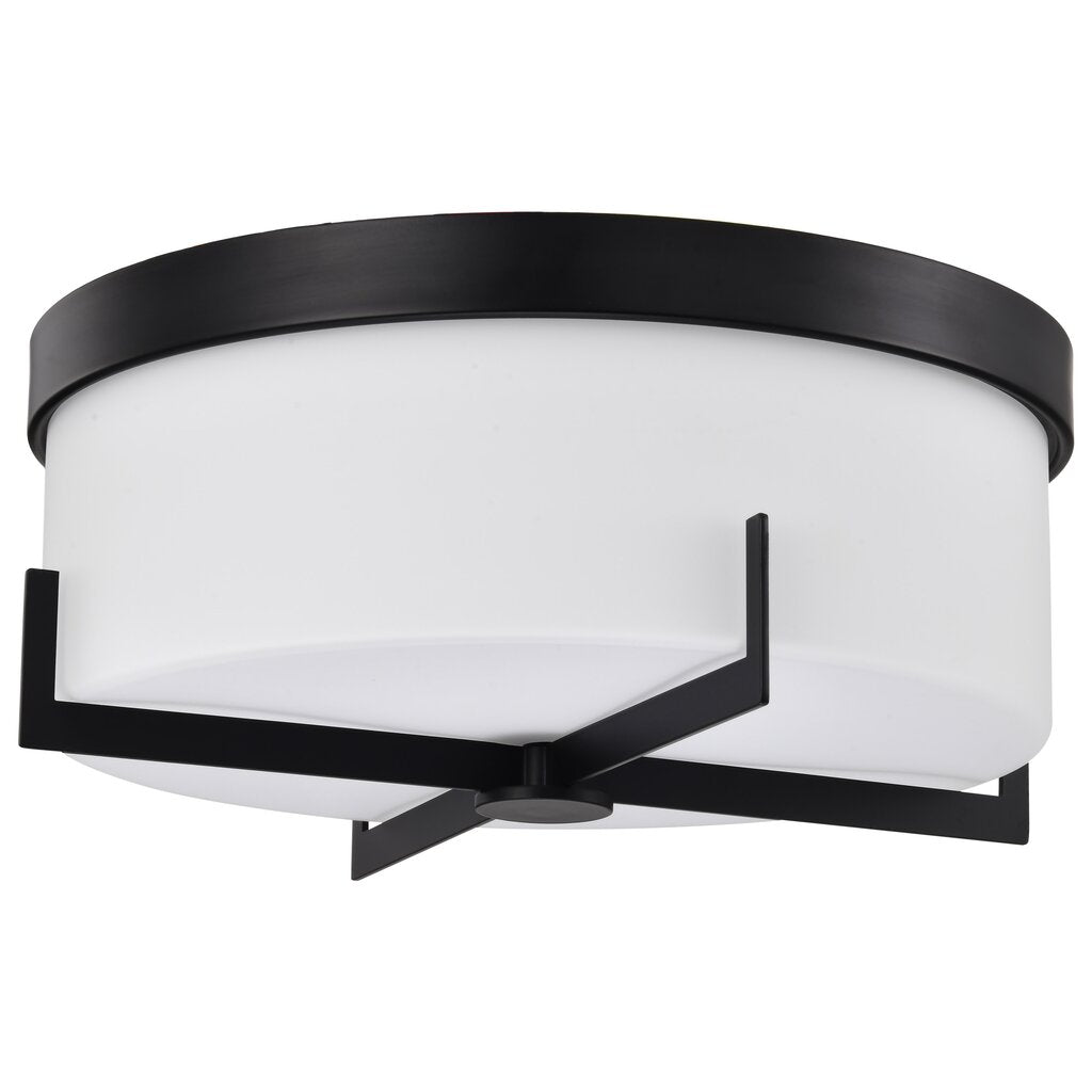 Satco 60-8054 Fixture Roselle - 15 Inch Flush Mount Matte Black with