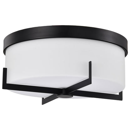 Satco 60-8054 Fixture Roselle - 15 Inch Flush Mount Matte Black with