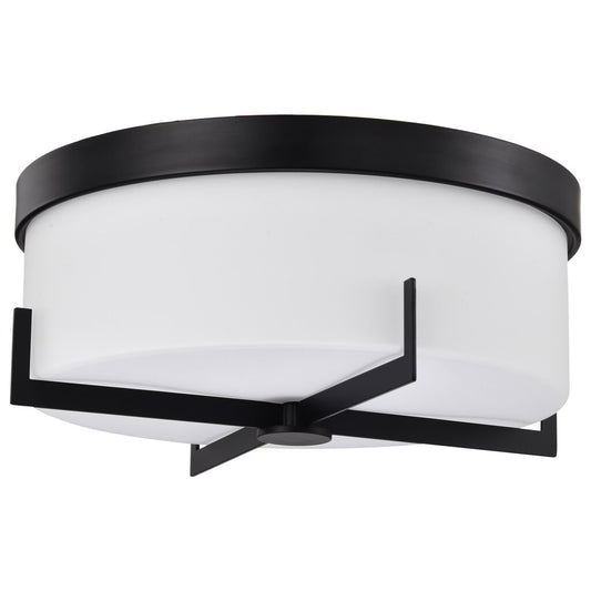 Satco 60-8054 Fixture Roselle - 15 Inch Flush Mount Matte Black with