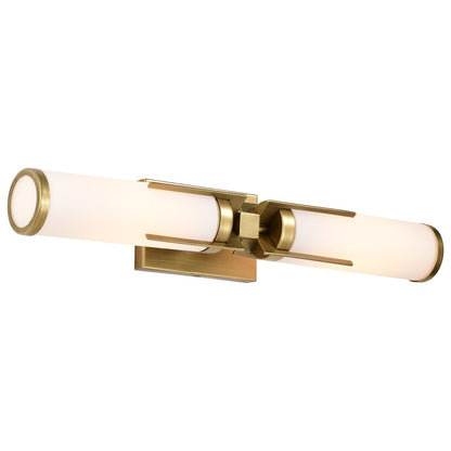 Satco 60-8042 Fixture Roselle - 2 Light Vanity Natural Brass with