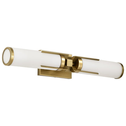 Satco 60-8042 Fixture Roselle - 2 Light Vanity Natural Brass with