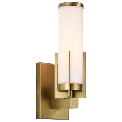 Satco 60-8041 Fixture Roselle - 1 Light Vanity Natural Brass with