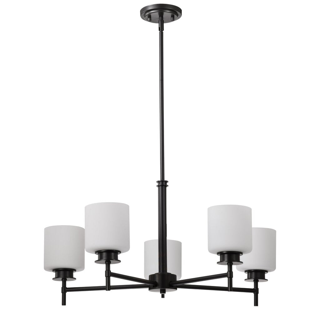 Satco 60-8038 Fixture Warren - 28 Inch 5 Light Chandelier Gun Metal