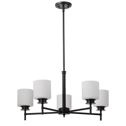 Satco 60-8038 Fixture Warren - 28 Inch 5 Light Chandelier Gun Metal