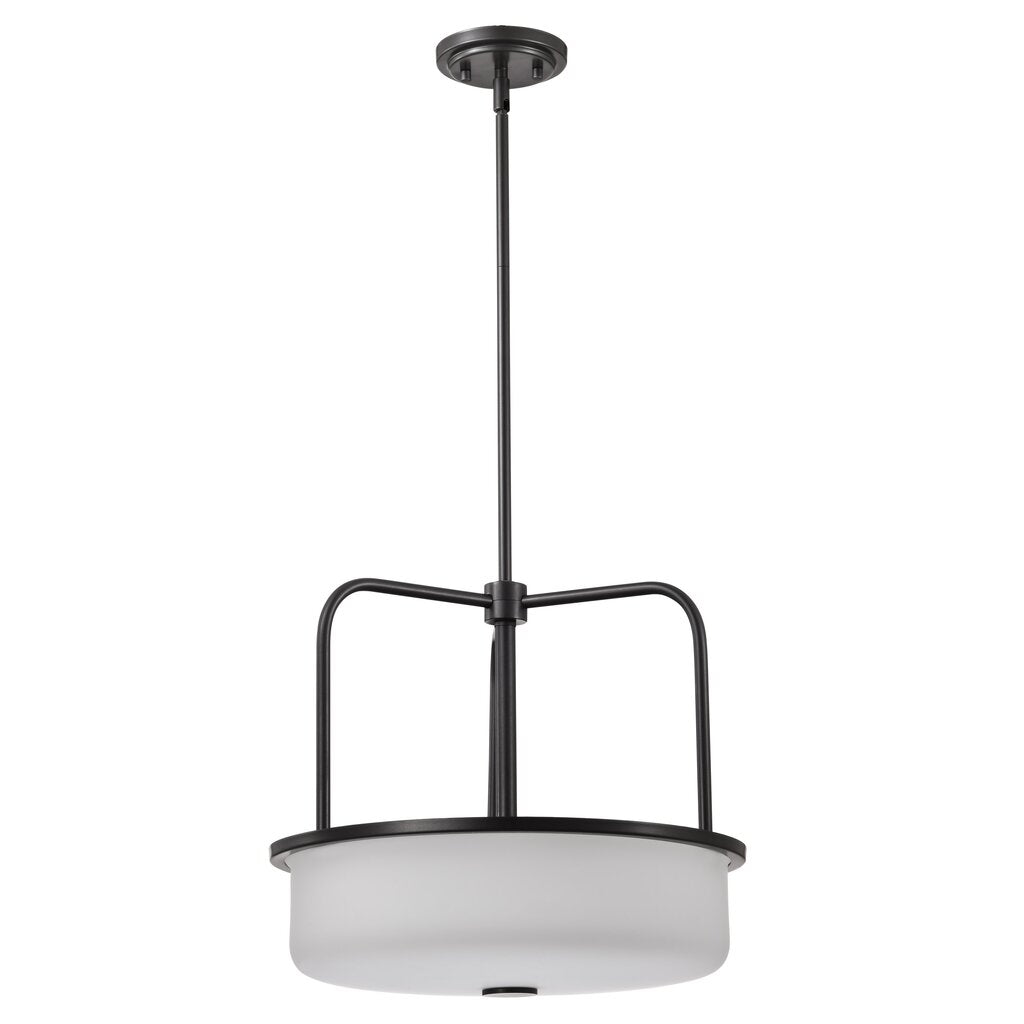 Satco 60-8037 Fixture Warren - 17 Inch Pendant Gun Metal with Satin