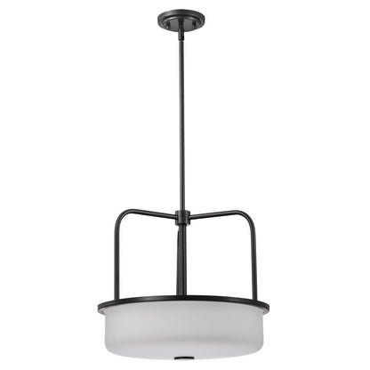 Satco 60-8037 Fixture Warren - 17 Inch Pendant Gun Metal with Satin