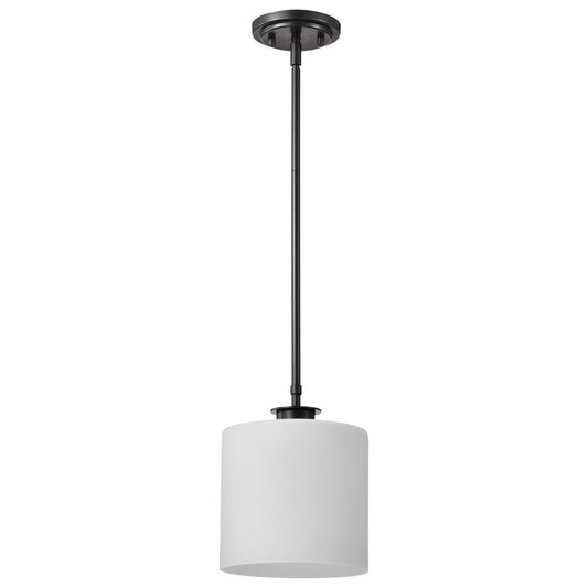 Satco 60-8036 Fixture Warren - 8 Inch Pendant Gun Metal with Satin