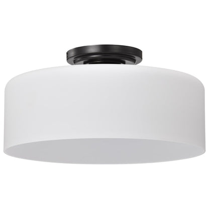 Satco 60-8035 Fixture Warren - 13 Inch Semi Flush Mount Gun Metal with