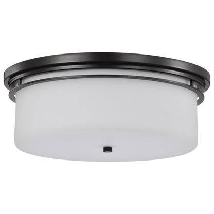 Satco 60-8034 Fixture Warren - 15 Inch Flush Mount Gun Metal with