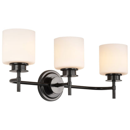 Satco 60-8033 Fixture Warren - 3 Light Vanity Gun Metal with Satin