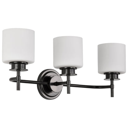 Satco 60-8033 Fixture Warren - 3 Light Vanity Gun Metal with Satin
