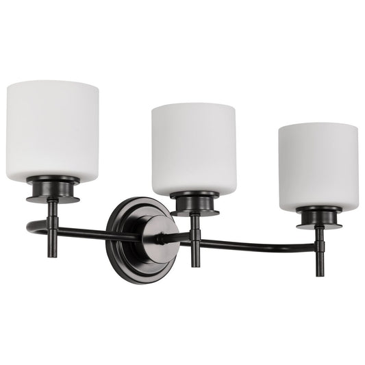 Satco 60-8033 Fixture Warren - 3 Light Vanity Gun Metal with Satin