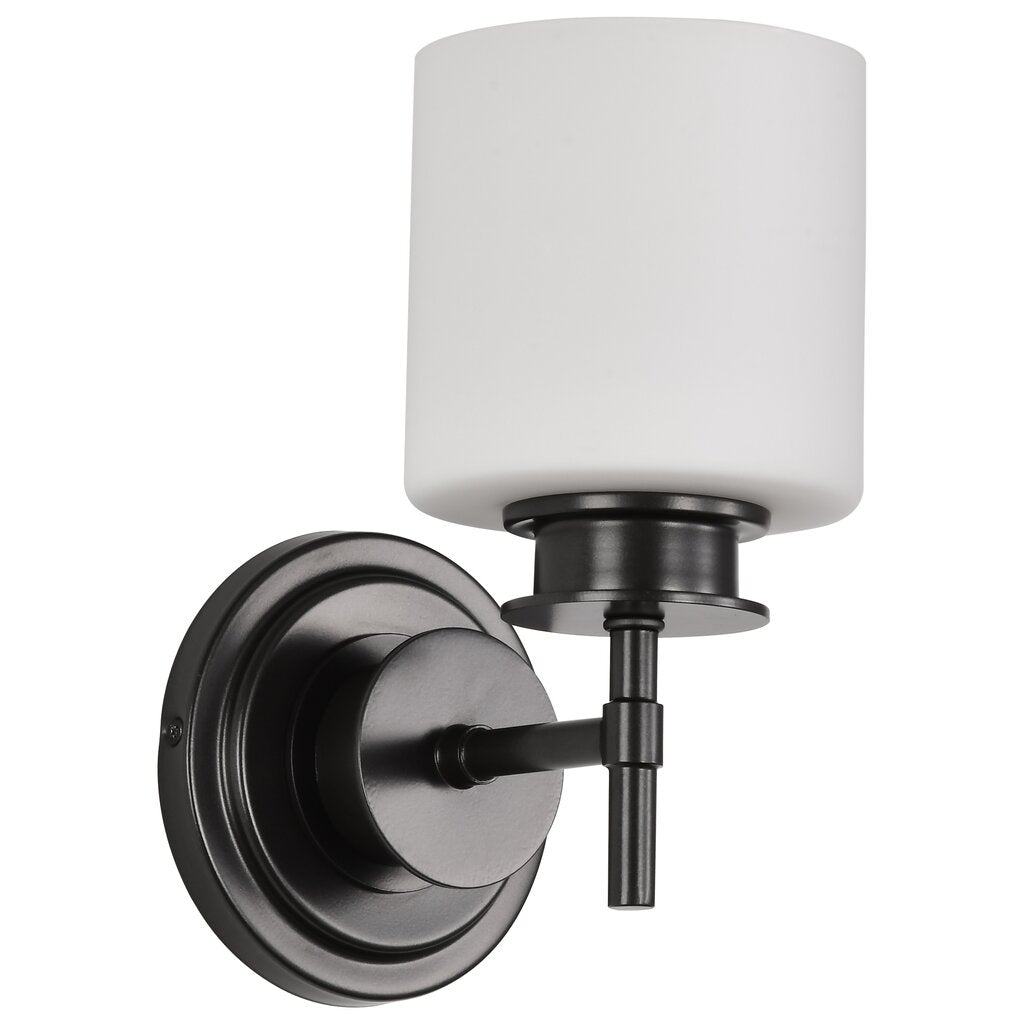 Satco 60-8031 Fixture Warren - 1 Light Vanity Gun Metal with Satin