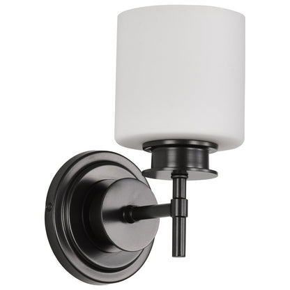 Satco 60-8031 Fixture Warren - 1 Light Vanity Gun Metal with Satin