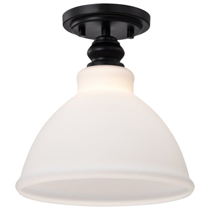 Satco 60-8025 Fixture Russel - 10 Inch Semi Flush Mount Matte Black