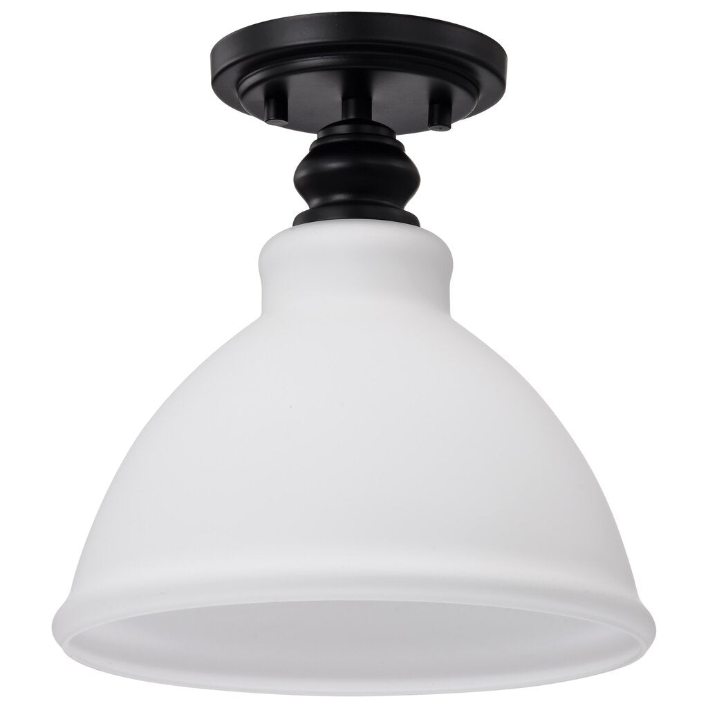 Satco 60-8025 Fixture Russel - 10 Inch Semi Flush Mount Matte Black