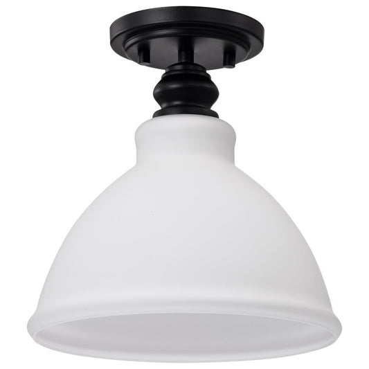 Satco 60-8025 Fixture Russel - 10 Inch Semi Flush Mount Matte Black