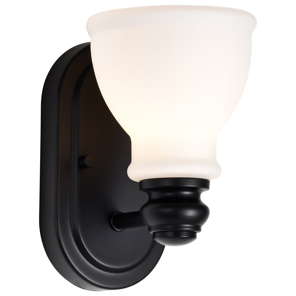 Satco 60-8021 Fixture Russel - 1 Light Vanity Matte Black with Satin