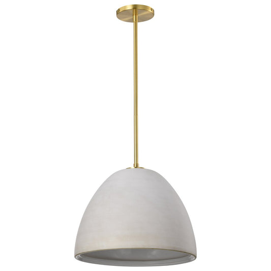 Satco 60-8003 Fixture Collins - 14 Inch Pendant Ceramic with Gold