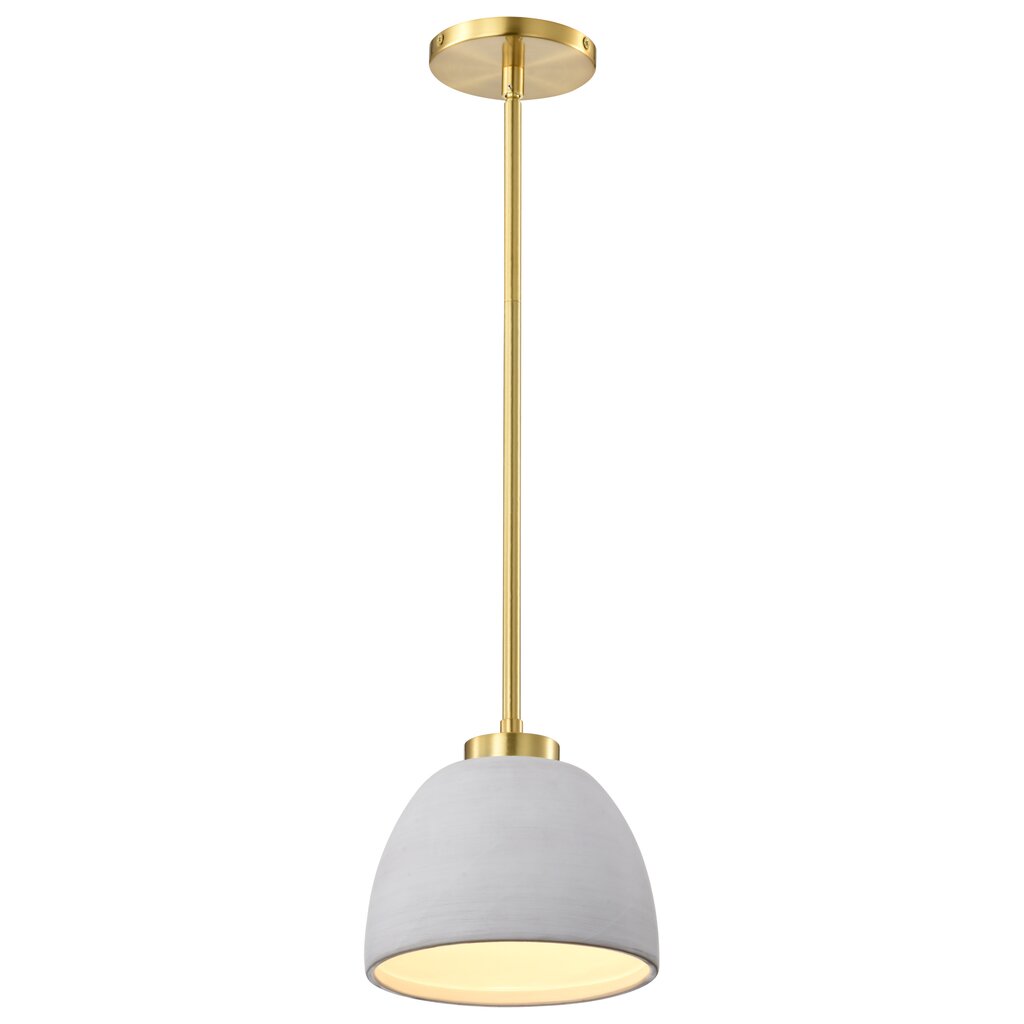 Satco 60-8002 Fixture Collins - 8 Inch Mini Pendant Ceramic with Gold