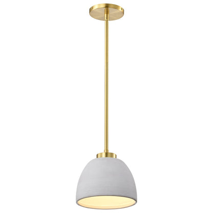 Satco 60-8002 Fixture Collins - 8 Inch Mini Pendant Ceramic with Gold