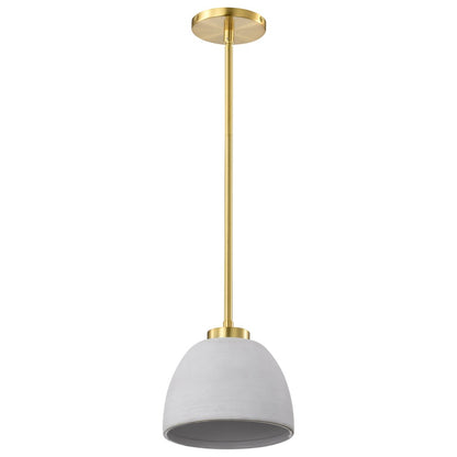 Satco 60-8002 Fixture Collins - 8 Inch Mini Pendant Ceramic with Gold