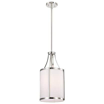 Satco 60-7971 Fixture Easton 1 Light Pendant - Polished Nickel Finish