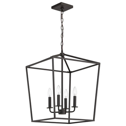 Satco 60-7952 Fixture Emma 4 Light Large Pendant - Dark Bronze Finish