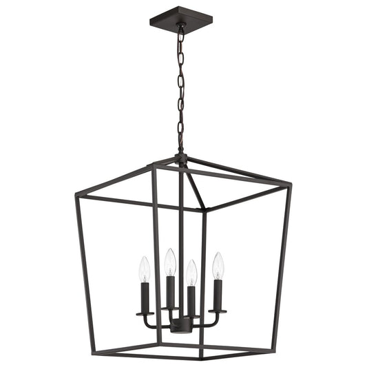 Satco 60-7952 Fixture Emma 4 Light Large Pendant - Dark Bronze Finish