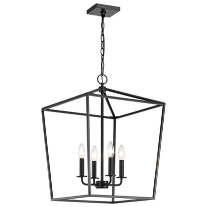 Satco 60-7951 Fixture Emma 4 Light Small Pendant - Dark Bronze Finish