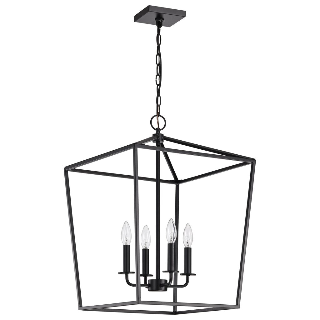 Satco 60-7951 Fixture Emma 4 Light Small Pendant - Dark Bronze Finish