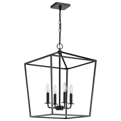 Satco 60-7951 Fixture Emma 4 Light Small Pendant - Dark Bronze Finish