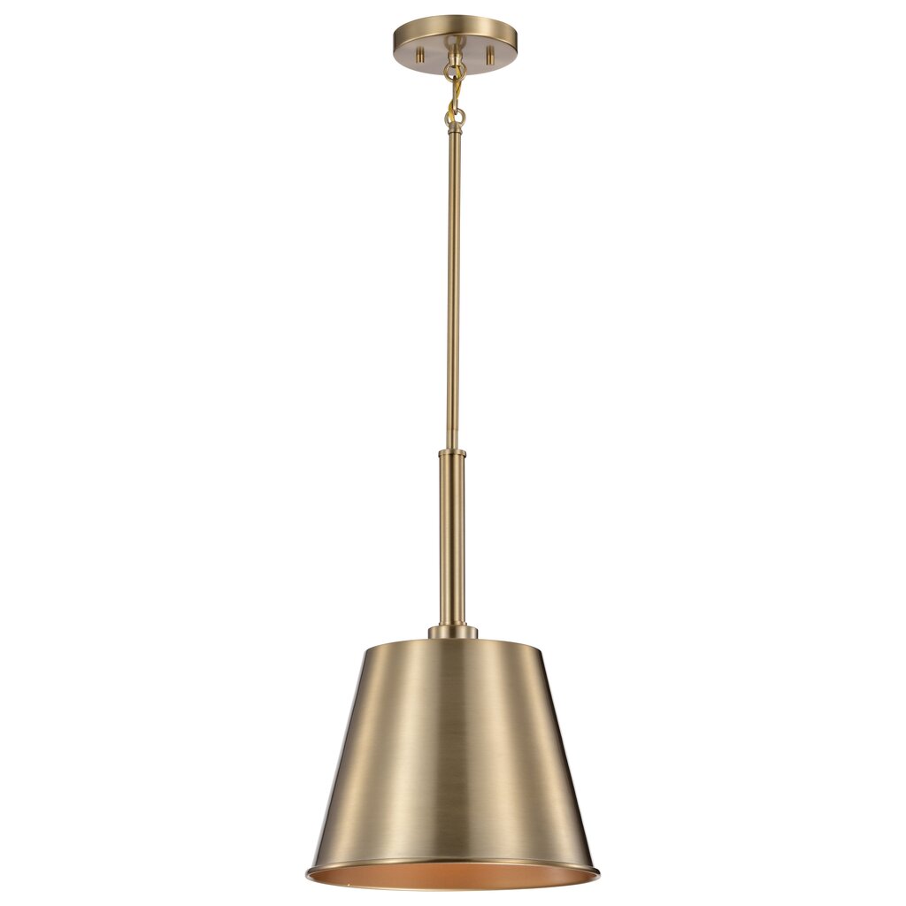 Satco 60-7939 Fixture Alexis 1 Light Small Pendant - Burnished Brass
