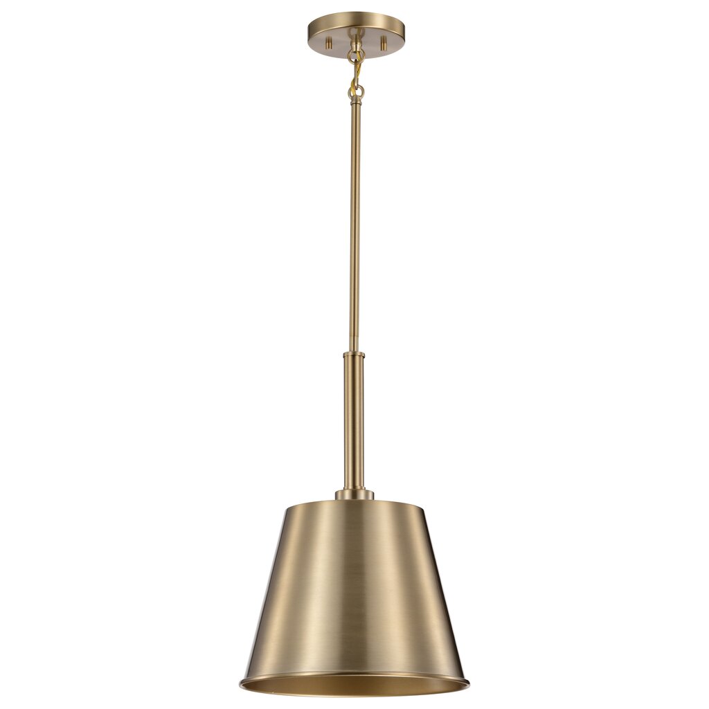 Satco 60-7939 Fixture Alexis 1 Light Small Pendant - Burnished Brass