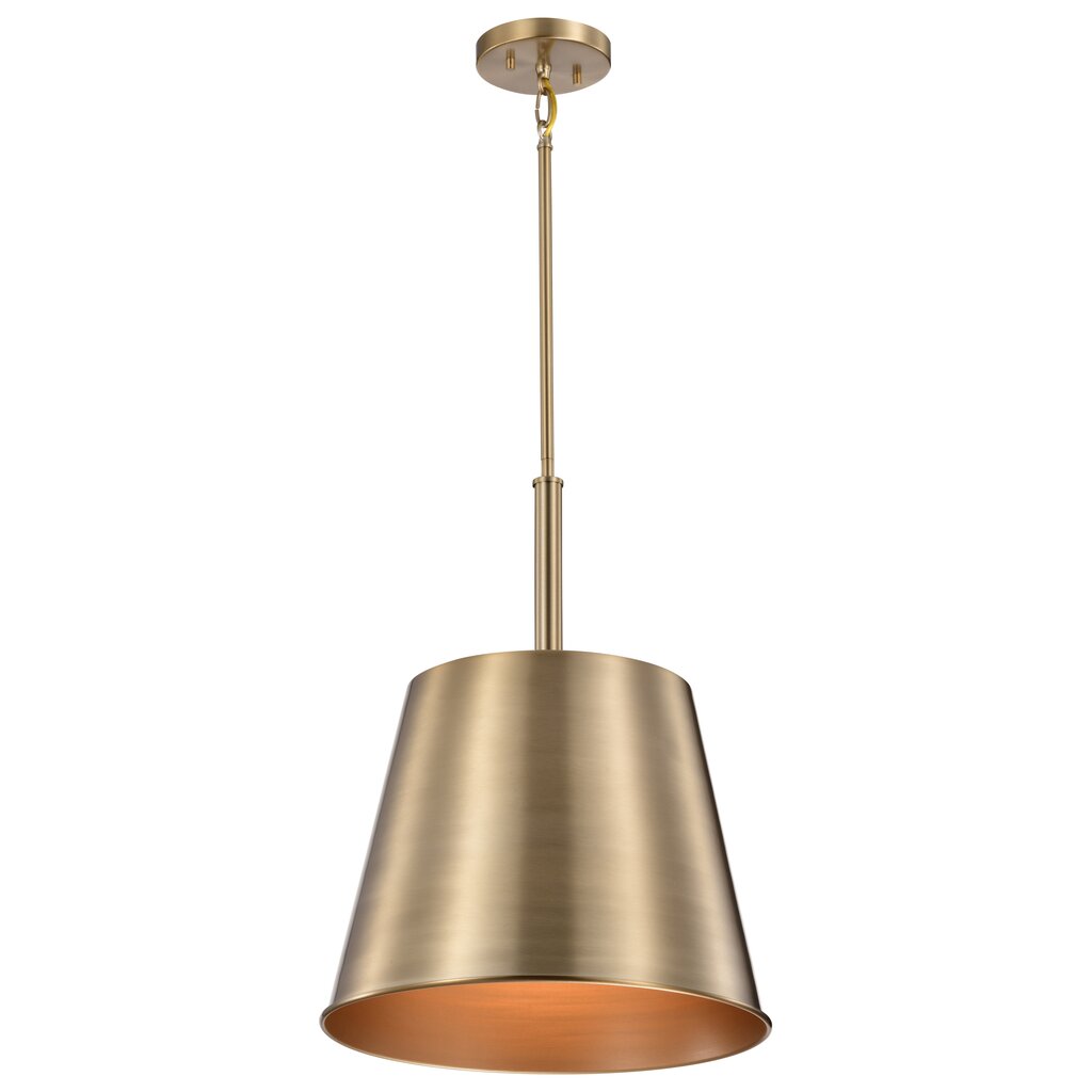 Satco 60-7938 Fixture Alexis 1 Light Large Pendant - Burnished Brass