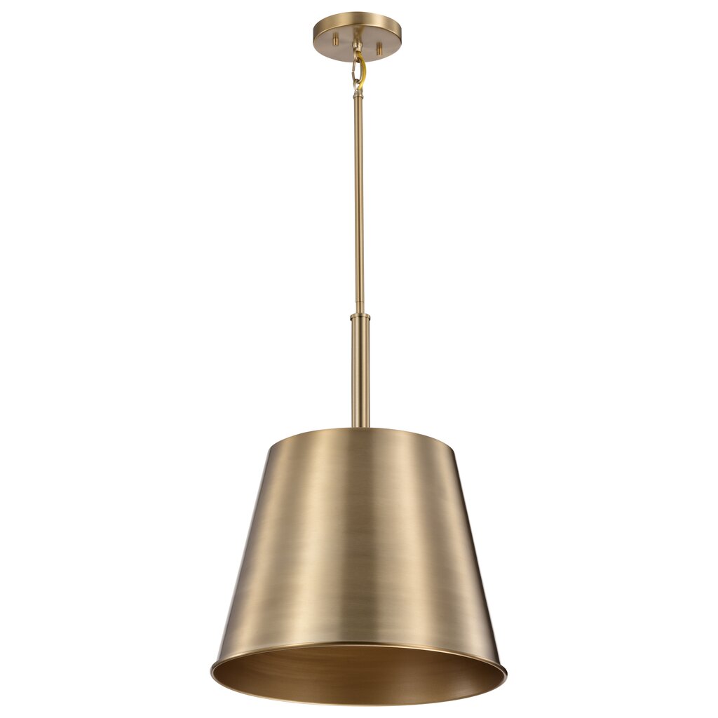 Satco 60-7938 Fixture Alexis 1 Light Large Pendant - Burnished Brass
