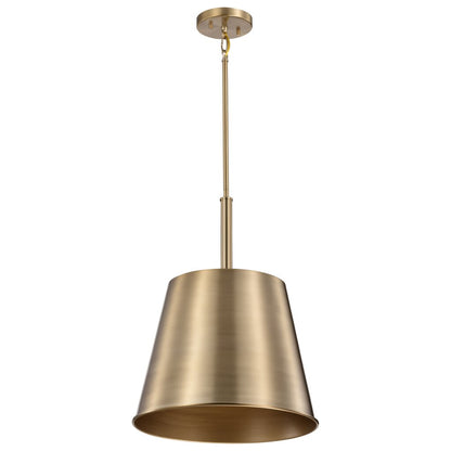 Satco 60-7938 Fixture Alexis 1 Light Large Pendant - Burnished Brass