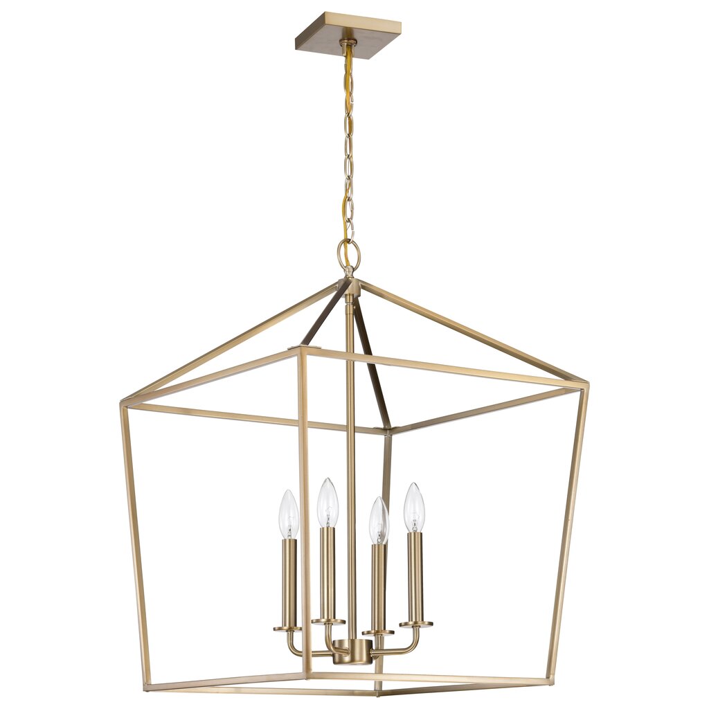 Satco 60-7932 Fixture Emma 4 Light Large Pendant - Burnished Brass