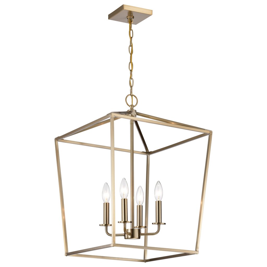 Satco 60-7931 Fixture Emma 4 Light Small Pendant - Burnished Brass