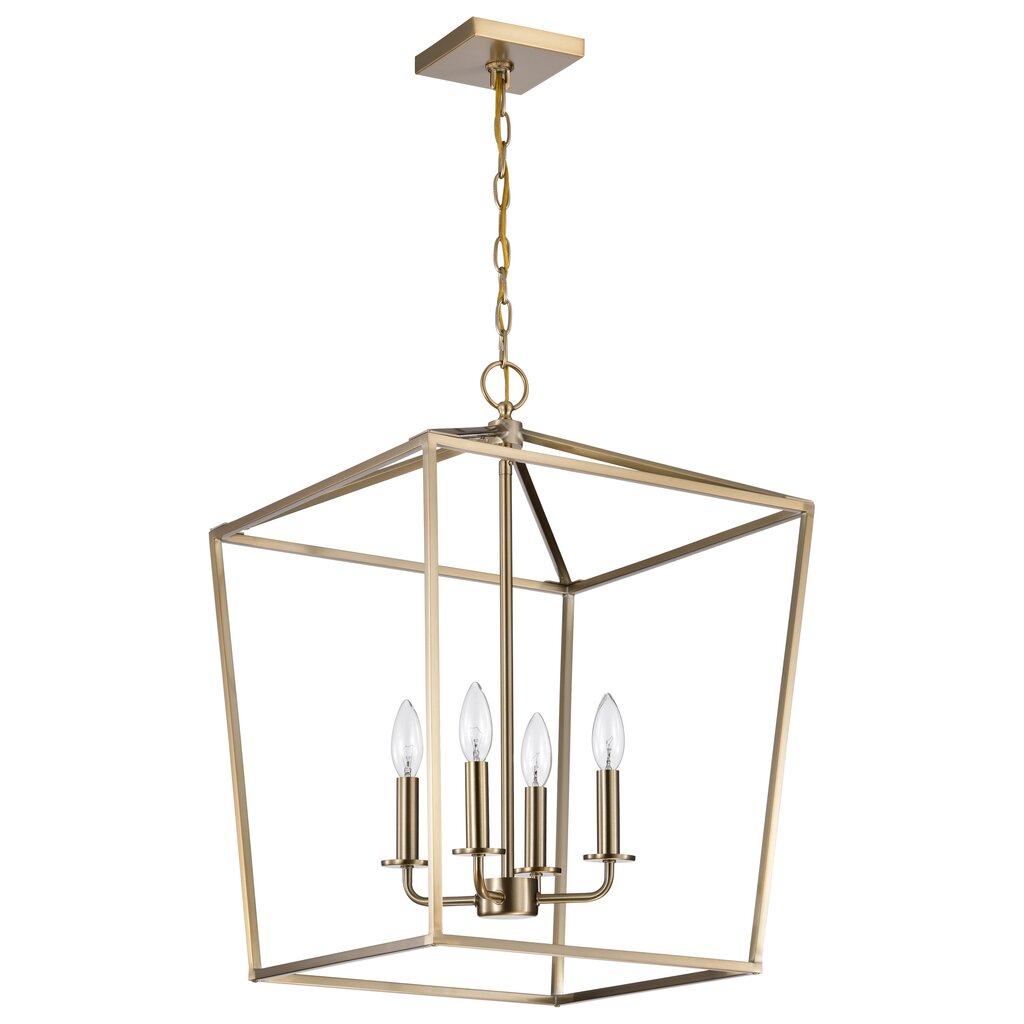 Satco 60-7931 Fixture Emma 4 Light Small Pendant - Burnished Brass