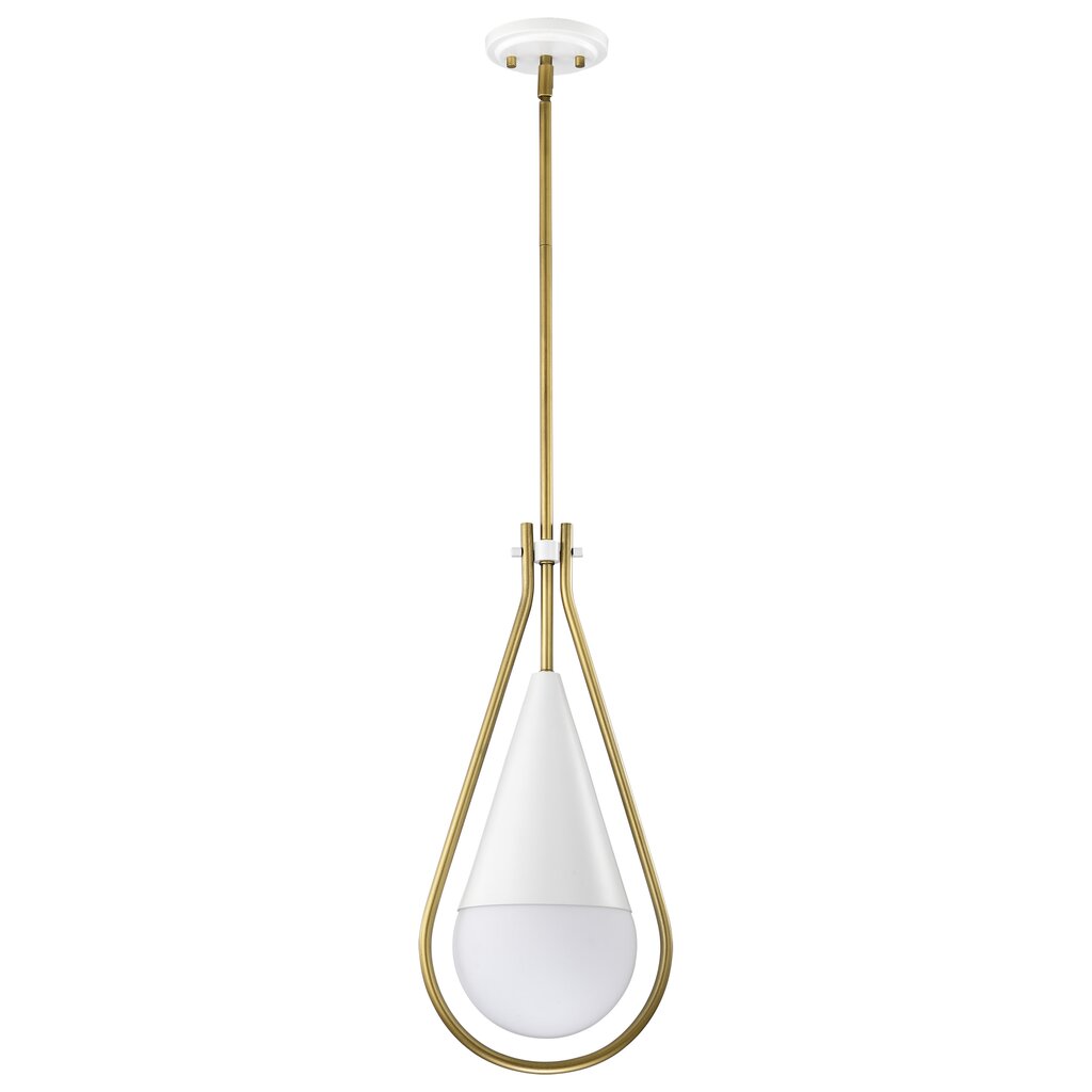 Satco 60-7923 Fixture Admiral 1 Light Pendant - 10 Inches Matte White