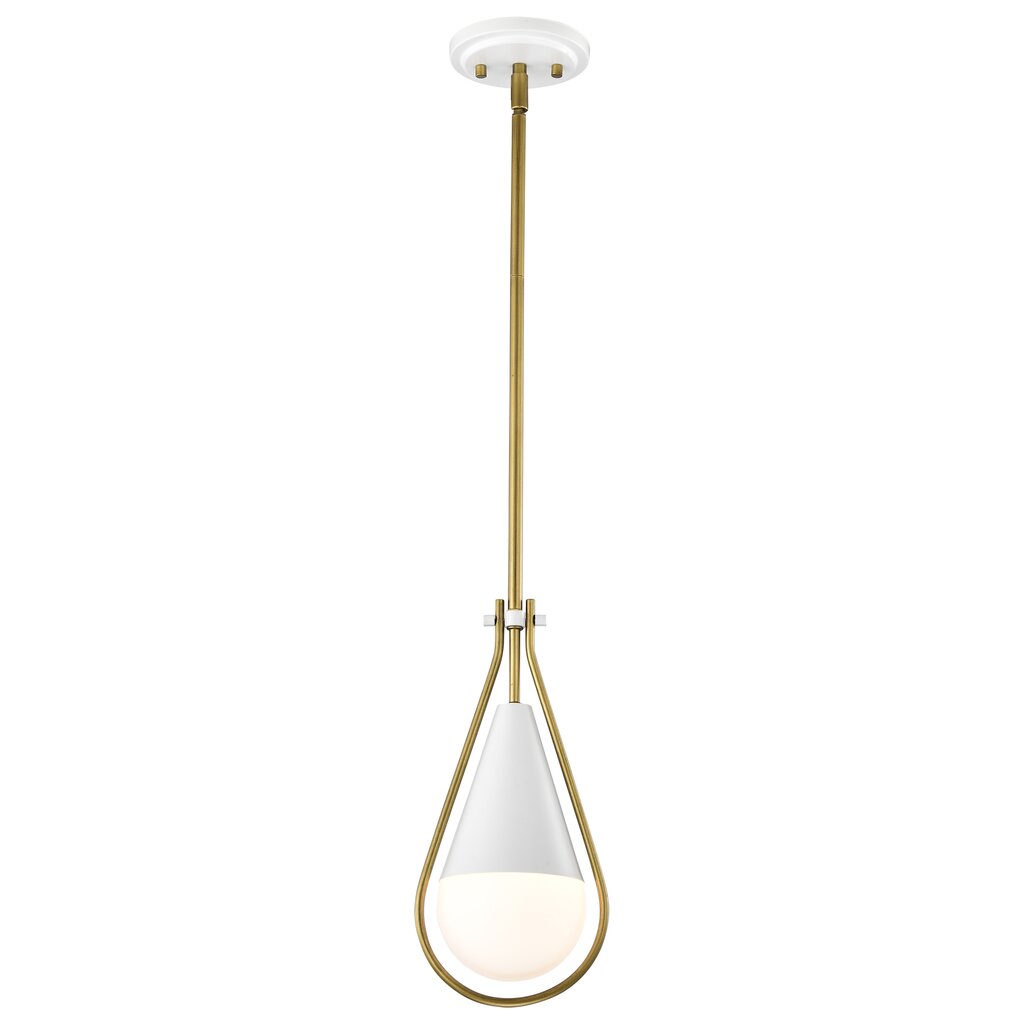 Satco 60-7922 Fixture Admiral 1 Light Pendant - 6 Inches Matte White
