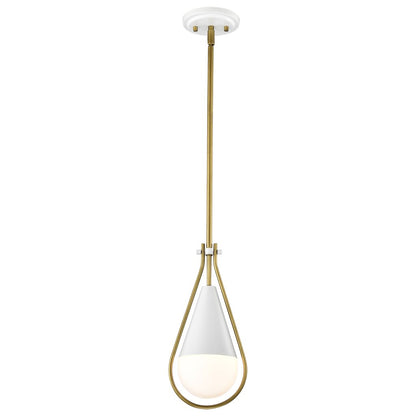 Satco 60-7922 Fixture Admiral 1 Light Pendant - 6 Inches Matte White