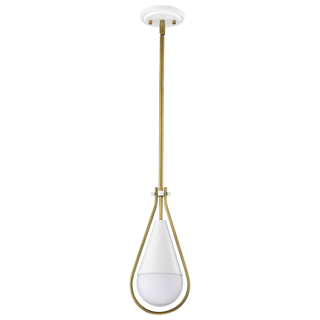 Satco 60-7922 Fixture Admiral 1 Light Pendant - 6 Inches Matte White