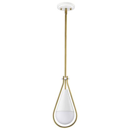Satco 60-7922 Fixture Admiral 1 Light Pendant - 6 Inches Matte White