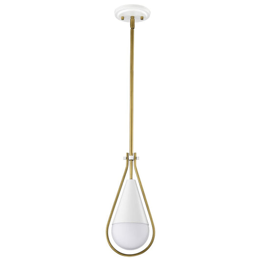 Satco 60-7922 Fixture Admiral 1 Light Pendant - 6 Inches Matte White