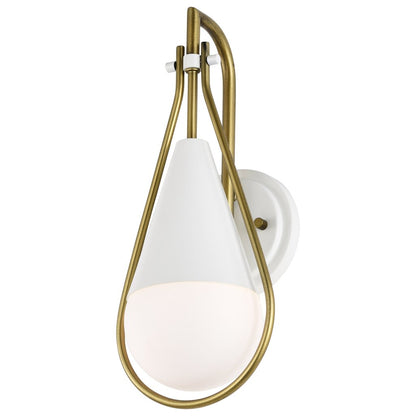 Satco 60-7921 Fixture Admiral 1 Light Wall Sconce - Matte White and