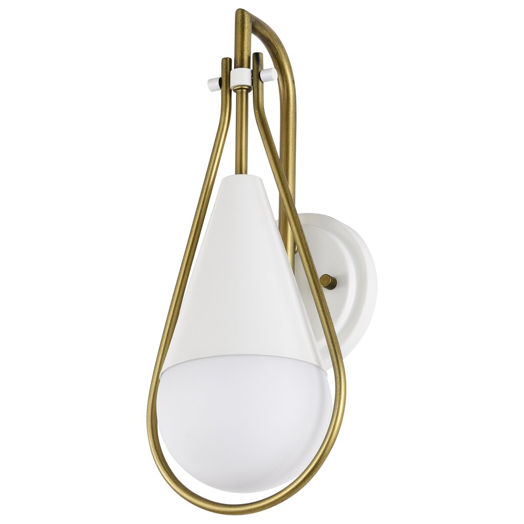 Satco 60-7921 Fixture Admiral 1 Light Wall Sconce - Matte White and